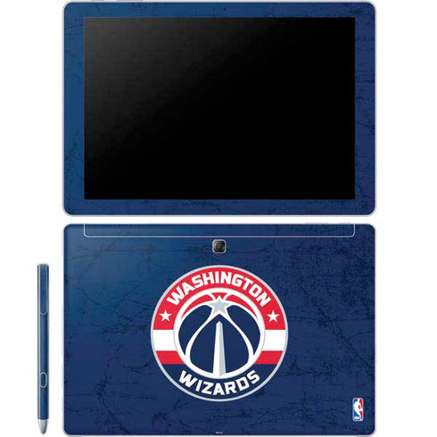 NBA Washington Wizards Blue Distressed Galaxy Book 12in Skin